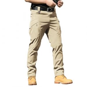 Pantalon Tactique Homme Cargo Treillis Militaire Randonnée Chasse Pantalon de Travail Pantalon Cargo Homme Tactique Combat Stretch Extensible Séchage Rapide (Pas de Ceinture) (PINTUTU SEXY, neuf)