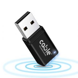 Cl&eacute; WiFi USB Dual Band 2.4/5.8GHz, Antenne WiFi 1300 mbps, Plug and Play, Adaptateur r&eacute;seau sans Fil pour PC/Bureau/Tablette/Ordinateur Portable, Compatible avec Windows, Mac OS X du 10.9 au 10.15 (cable tecnologies, neuf)