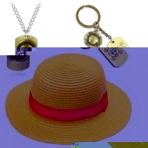 ZGCXRTO 3 PCS Casquette Pirate en Paille,Porte-clés chapeau de pirate Collier,One P Chapeau de paille,Chapeau de Soleil,Casquette Pirate en Paille,Porte-clés Pirates,pour Cosplay Anime Manga (D-31CM) (xinzhengshixiaomaidianshangyouxiangongsi, neuf)