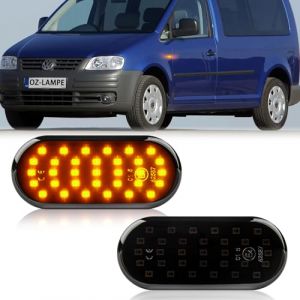 OZ-LAMPE Clignotants latéraux à LED pour VW Amarok Bora Caddy Golf Polo Sharan MK2 MK3 MK4 Fox Jett-a Lupo Pass-at Transporter T5 Up Vento SEA-T For-d Sko-da, Clignotant avec Canbus sans erreur Noir (gempro carparts, neuf)