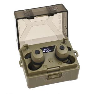 Omana Bouchons d'oreille électroniques antibruit Bluetooth 5.4 pour la chasse, tactique, tir, événements militaires, musicaux, construction, concerts, perçage, Vert, S (OMANA, neuf)
