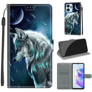 SIENIANLINE Coque pour Honor X7A, Coque Honor Play 7T,Etui Protection Housse Premium en Cuir de Portefeuille en Cuir Fermeture Magn&eacute;tique Flip Case pour Honor X7A / Honor Play 7T (DIKAS, neuf)