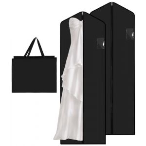 2 Pi&egrave;ces Housse Robe de Mari&eacute;e 180x60cm Housse Vetement Longue Fen&ecirc;tre Visible de Demoiselle D'honneur Anti Poussi&egrave;re Etanche Mite Humidit&eacute; Pliable et Portable Fermeture &agrave; Glissi&egrave;re (STANILA FOYA SHOP S.R.L., neuf)