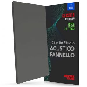 Addictive Sound Panneau Acoustique Mural Premium, panneau acoustique qualit&eacute; studio avec laine acoustique, Classe B d'absorption, fabriqu&eacute; dans l'UE, kit mur/plafond, 100x50x6 cm, 6.5 kg, Gris (Addictive Sound, neuf)
