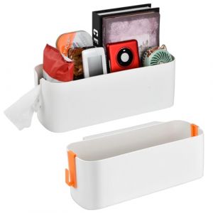 Anseom Lot de 2 Panier a Suspendre, Poche de Rangement de Lit avec 2 Clips Amovibles, Organiseur de Poche de Lit, Panier de Rangement à Suspendre pour Chevet Chevet Suspendu (suchkawe, neuf)
