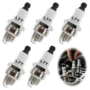 5PCS Lot Bougies D'allumage L7t, 2 Temps, Accessoire, Remplacement Compatible Bm6a, Bpmr7a, Rcj6y, Rcj7y, Bougie Tondeuse, D&eacute;broussailleuse, Mini Moto 49cc, Bougie Allumage (HaoShiShiDa, neuf)