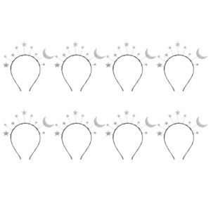 FRCOLOR 8 Pièces Bandeau Étoile Lune Cerceau De Cheveux De Festival Coiffes D'étoiles De Lune Costume D'étoile De Lune Star Produits Pour Enfants Alliage La Mariée Déesse (White Beach, neuf)