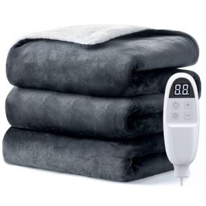 Dnenellr Couverture Chauffante 2 Places 200x180 cm, Plaid Chauffant 2 Personnes, 6 Niveaux de Temp&eacute;rature, Arr&ecirc;t Automatique, Grande Couverture Chauffante &Eacute;lectrique XXL pour Lit et Canap&eacute;, Lavable (KALEEVA STROY, neuf)