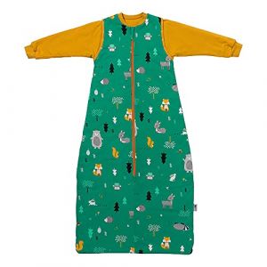 schlummersack Gigoteuse bio pour enfant toute l'année - 130 cm - Animaux de la forêt - Sac de couchage toutes saisons pour bébé avec manches amovibles - 2,5 tog - Gigoteuse pour bébé toute l'année (Schlummersack, neuf)
