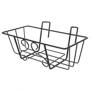 Housoutil Pot De Fleurs à Suspendre en Forme De Balcon Rectangulaire pour Extérieur en Fer Noir, Jardinière en Fer étagère à Plantes Suspendue pour Balcon Porte pour Rangement Intérieur Et Décoration (Entertainment First, neuf)