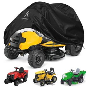 Housse de Protection pour Tondeuse Autoportée Imperméables,Bache Protection Tracteur Tondeuse Coupe Vent,Couvercle étanche Tracteur de Jardin et l'extérieur,Tissu Oxford 420D (250*110*110cm,Noir) (Vergiss Nicht, neuf)