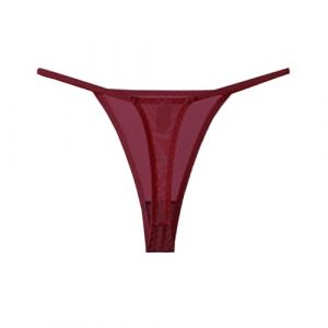 JFAN String Femme Tanga Chic String Ficelle Femme sans Couture Culotte sous-VêTements élastique et Léger, Bourgogne S (RS BRAND, neuf)