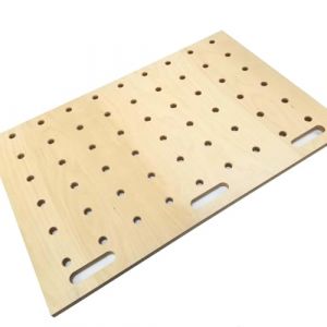 Plaque d'&eacute;tabli 915 x 610 mm avec trous de 20 mm Plateau de travail menuisier avec trous de 20mm - Contreplaqu&eacute; | Accessoires de menuiserie | Table d'atelier | Plateau stable pour l'atelier | Woodfan (WoodFan, neuf)