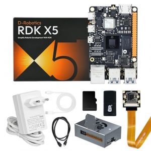 Yahboom 10 Tops Development Board Kit, RDK X5 Development Board with Aluminum Alloy Housing, MIPI HD Camera, Power Supply, 64G TF Card, Suitable for AI Visual Recognition (8GB, MIPI Camera Kit) (Yahboom-EU, neuf)