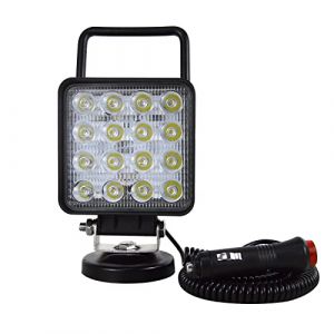 Willpower Phare de Travail LED Tracteur 10cm 4'' 48W avec Aimanté Base Magnétique Projecteur LED 12V 24V IP67 Etanche Feux Antibrouillard LED Spot pour 4x4 Voiture Camion SUV Bateau Camping (YZ-EU, neuf)