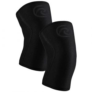 Rehband Genouill&egrave;re Power Max 7mm, Bandage de genou halt&eacute;rophilie, powerlifting, haute stabilit&eacute; pour les genoux et les muscle, Couleur:Carbon/Noir - 1 Paire, Taille:XL (Rehband, neuf)