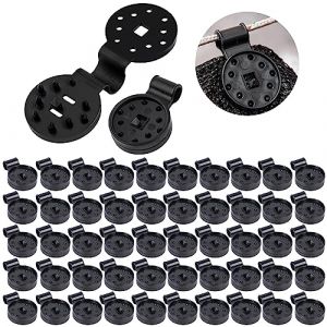 Jogoico 100 Pièces Clips Plastiques pour Toile d'ombrage, Clips de Fixation pour Bache, Clip Spécial avec œillet de Fixation pour Filet D'ombrage Toile de Clôture Tissu Coupe-Vent Serre Brise Vue (JoGoi, neuf)