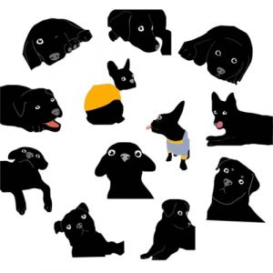 Marque Page Magnétique Signet chiot Bookmark, 12pcs, Marque Page Original, Marque-Page Curious chiot Couleur Noir en Forme de chiot, pour Enfant Enseignant Etudiant Lecteur, noir, 3,9 * 4,1CM (Thuranda OÜ, neuf)