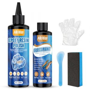 AllisWay Pate a Polir, Polissage Resine Epoxy, Pâte à Polir pour Résine Époxy, Contient de la Pâte à Polir, de la Peinture Brillante, Adaptée aux Matériaux Tels que la Résine Époxy et l'Acrylique (SHANQIKEJI, neuf)