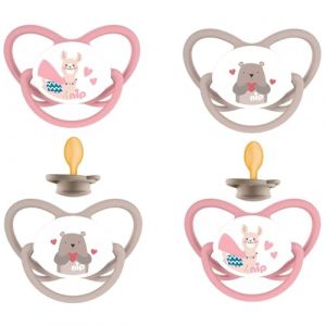 NIP Lot de 4 tétines en latex naturel pour fille Taille 3 16-32 mois Fabriqué en Allemagne (babywaren24, neuf)
