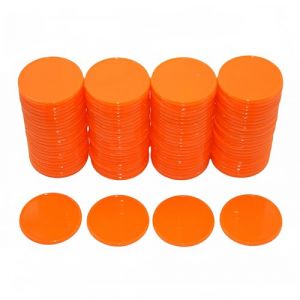 Smartdealspro Lot de 100 jetons de poker en plastique opaque 25 mm avec boîte de rangement (orange rouge) (SuperDealsPro(SmartDealsPro Official Store), neuf)