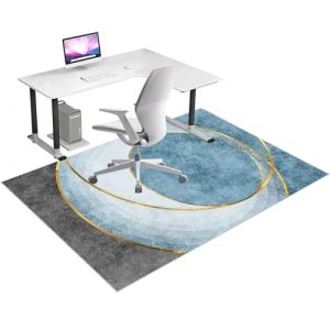 Tapis Chaise de Bureau, 100 x 140 cm Tapis de Protection pour Sols Durs, Tapis de Sol Bureau Tissu, Tapis de Chaise Gaming, Tapis Protège-Sol pour Chaise, Tapis de Sol pour Bureau Plancher de Bois (Qesjodfu, neuf)