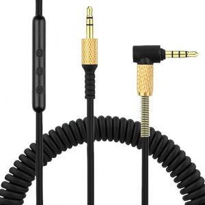 LEIBOCHAO Câble Audio de Rechange Compatible avec Casques Marshall Major 1/Major 2/Major 3/Marshall Monitor, Microphone & Contrôle du Volume 3,5mm (Noir) (guangzhoushuangfengmaoyiyouxiangongsi, neuf)