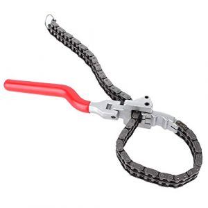 Cl&eacute; &agrave; filtre &agrave; huile, cl&eacute; &agrave; filtre &agrave; huile de type cha&icirc;ne cl&eacute; 13.8in outil de r&eacute;paration de voiture ergonomique &agrave; long manche (jiutishangdwdw, neuf)