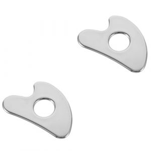 MAGICLULU 2 Pièces planche à gratter spatule faciale masseur de pieds light scratch outil guasha grattoir de massage Ménage Accessoires planche de massage Plaque de métal Acier inoxydable (PanYuan Electronic, neuf)