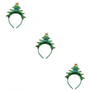 Beaupretty 3 Pièces Bandeau De Fête Bandeau De Sapin De Noël Cerceau De Cheveux De Sapin De Noël Bandeau D'arbre De Noël Accessoire De Déguisement De Noël Bandeau De Noël Festif Scintillant (lorianca, neuf)