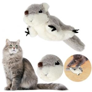 oiseau pour chat simulant le gazouillis, oiseau volant pour chat, oiseau volant avec télécommande 3 modes, jouet chat interactif, flappy bird chat avec herbe à chat, jouets pour chats (oiseau) (C) (Hundred Views, neuf)