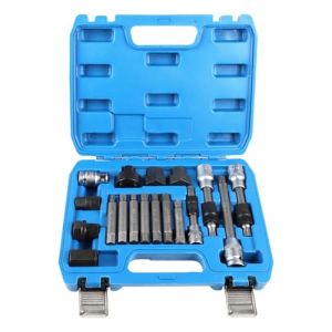 Supaway Kit d’Outils de démarreur 18 pièces, Jeu de Douilles et extracteur de Roue Libre pour Le Retrait de la poulie du démarreur Automobile, Compatible avec Ford, Audi, BMW, Mercedes, Volkswagen (HUCI, neuf)