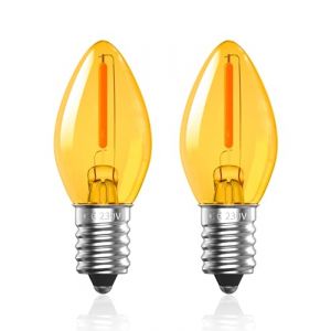 Luxvista 0,5W Ampoule LED E14 Vintage,C7 Ampoule LED E14 Blanc Chaud Petit Culot &agrave; Vis 2000K Filament Veilleuse LED Ampoule Faible Luminosit&eacute; Decorative,&Eacute;quivalent 5W,Non Dimmable,Lot de 2 (WILMAXY CHAMON LTD-EU, neuf)
