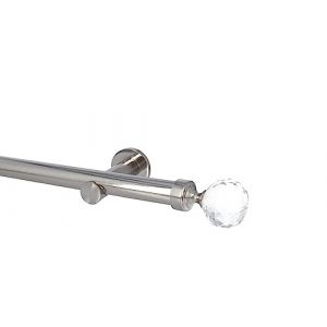 Sento 25mm Kit de Tringle à Rideau Metal, Modern, Acier Inoxydable Carla 240 cm (2x120cm) (sento-shop, neuf)