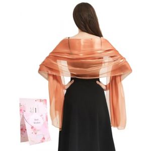 Niwicee Foulard Femme Etole Mariage Femme Chic Écharpe Long Châles Chatoyantes Doré Écharpe Soirée Cérémonies Fêtes Mariage Châle Style Noble Élégant Étole Pour Cocktail Soirée Gala-Gris (Veayada, neuf)