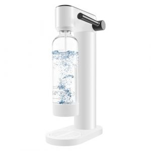 kisidus Machine &agrave; Soda Appareil &agrave; Gazeifier l'eau avec Bouteille PET de 1 Litre pour Gaz&eacute;ification Domestique sans BPA - Blanc B (XHRZ-EU, neuf)