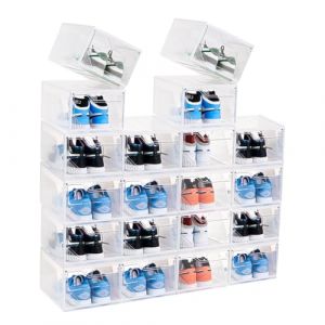 PAIDE P Boite Rangement Chaussures. Boite a chaussure transparente pour Baskets. Rangement chaussure pour le stockage. Tiroirs pour Chaussures. Exposant de Sneakers Organiseur. (20uds NewLines) (FUDLONG SL, neuf)