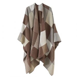 Poncho d'hiver pour Femme Femmes doux Cachemire &eacute;charpe en Laine de Grandes Pashminas ch&acirc;le Automne Printemps Hiver Coupe-Vent Chaud Mode Cape Ch&acirc;le Cardigan Ch&acirc;le Cape Poncho Chaud De Femme (Beythetly, neuf)