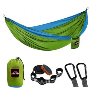 AnorTrek Camping Hammock, hamac Parachute Double ou Simple avec Deux Sangles d'arbre, hamac Portable l&eacute;ger pour Le Camping, la randonn&eacute;e et Le Sac &agrave; Dos. (Anortrek Direct, neuf)