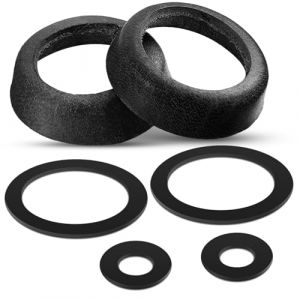 Photect 2 Sets de Joint de Pompe &agrave; Bras Joints Toriques Bagues d'&Eacute;tanch&eacute;it&eacute; Manchettes de Piston de Pompe Joints en Cuir Pompe &agrave; Main Zone Sanitaire Jardin Pulv&eacute;risateurs Industriels(Noir) (BonniColole, neuf)