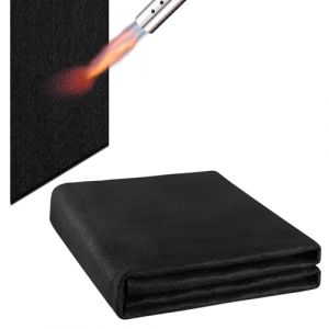 Tapis Ignifuge 100 X 100 cm, Feutre de Carbone, R&eacute;Sistant &agrave; la Chaleur Jusqu'&agrave; 982 &deg;C, Tapis Ignifuge pour Barbecue, Soudure, Brasero, Chemin&eacute;E, Pelouse, Camping (wanruixiaodian, neuf)
