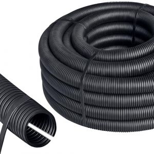 ISOLATECH Tube annelé Fendu DI Ø20mm DE Ø25mm L 2m épaisseur de paroi 0,3mm PP Reach Intérieur/Extérieur Temp-45°C+125°C résistant à la chaleur240h+150°C RoHS Ø20mm2M (ISOLATECH-DE, neuf)