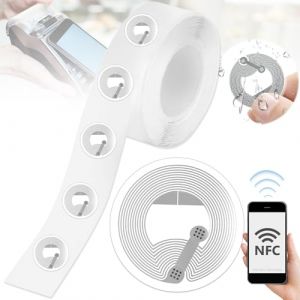dcas 80 Pièces NFC Étiquette, Rond NFC Étiquette, 25 mm NFC Autocollants, NFC Autocollants Programmable, 144 Octets Balises NFC, Preuve De l'Eau NFC Étiquette, NFC Appareils Compatibles Nfc Étiquette (dcast-55SVEGNER, neuf)