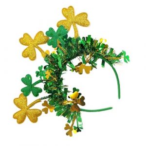 Bandeau pour la Saint-Patrick - Bandeau tr&egrave;fle - Bandeau pour cheveux - Pour femme - Vert - Accessoire de costume de carnaval irlandais avec chapeau vert (zhixua, neuf)