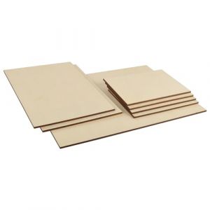 [Plus &Eacute;pais] Artificer 7 x Contreplaqu&eacute; Sets 6mm - A3, A4, A5, Plaque Bois Tilleul, Feuille de Bois Brut Balsa, Plaque Contreplaque pour Gravure Laser, Maquettes, Pyrogravure, DIY, D&eacute;coupe, Peinture (Artificer France, neuf)