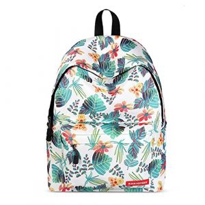 FORRICA Sac &agrave; Dos Mode Cartable Filles College Sacs D'&eacute;cole Scolaire pour Ado Enfant Sac a Dos pour Ordinateur Portable Femme Loisir Sac de Voyage Feuilles B (GATE14 S.R.L, neuf)