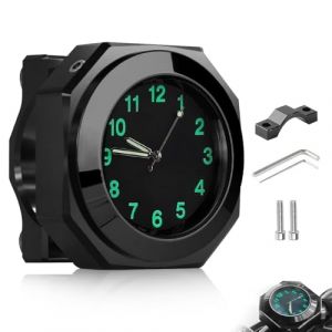 SGZIOO Montre Guidon Moto, Montre Moto, Montre de V&eacute;lo en Alliage d'Aluminium &Eacute;tanche, pour Poign&eacute;es De 22 &agrave; 28 Mm (jun an shang mao, neuf)