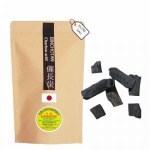 Binchotan Charbon Purificateur d'Eau Naturel 100g - morceaux - Charbon de Ch&ecirc;ne de Wakayama Vrai Binchotan - Id&eacute;al pour Filtrer l'Eau en Carafe (Le charbon actif fran&ccedil;ais, neuf)