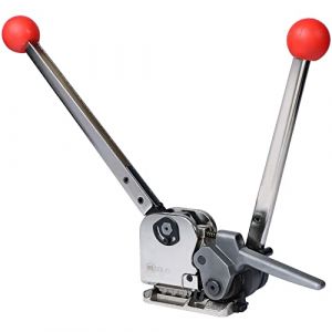U.S. SOLID Appareil de cerclage manuel en acier pour bande de cerclage de 13 à 19 mm | Kit 3 en 1 avec clé à molette, pince à sertir et coupe-bordure | Robuste pour les emballages métalliques (Joyfay International, neuf)