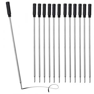 Lot de 10 recharges pour stylo à bille Cross 8513, pointe moyenne de 11,6 cm, compatible avec stylos à bille Cross pour écriture lisse Noir (Charms & Deals, neuf)